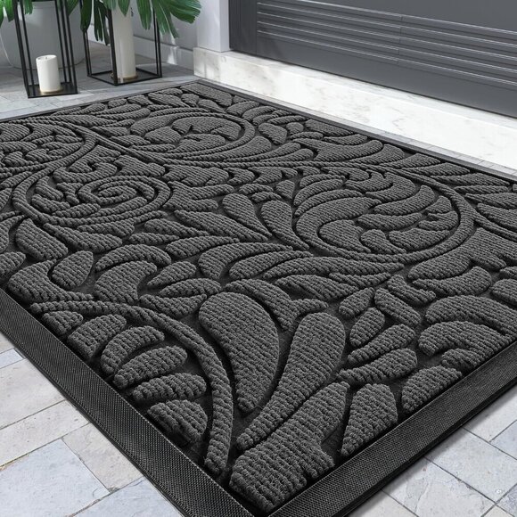 NEW! Sturdy all season gray doormat tough all weather 29.5 x 17 - Picture 1 of 8